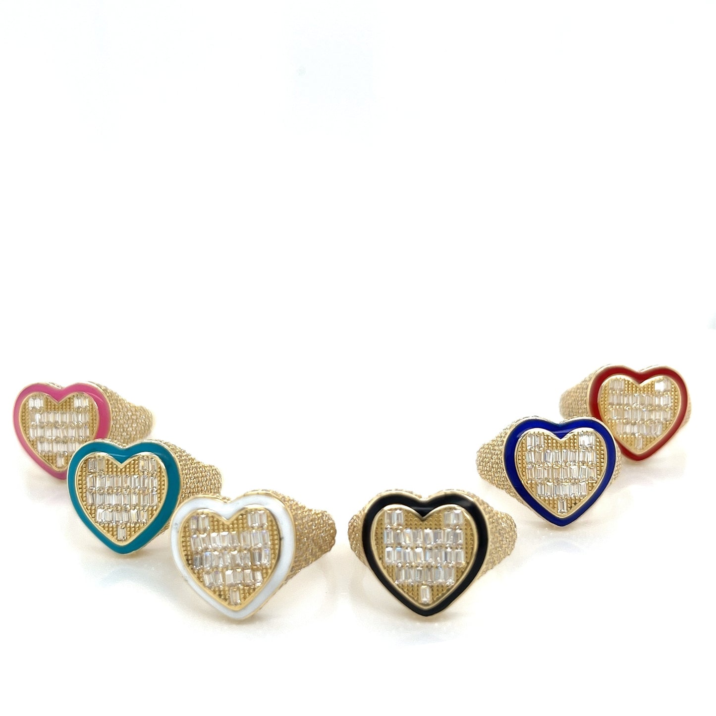 14K Gold Colored Heart Ring W/ CZ