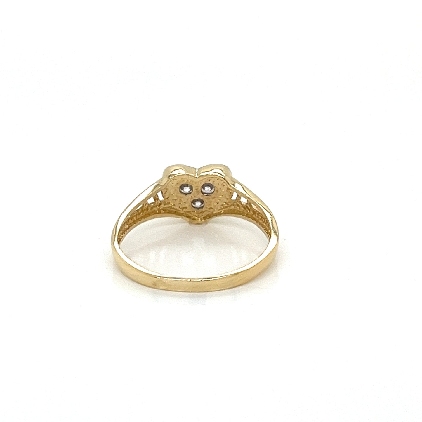 14K Gold Heart Ring W/ CZ