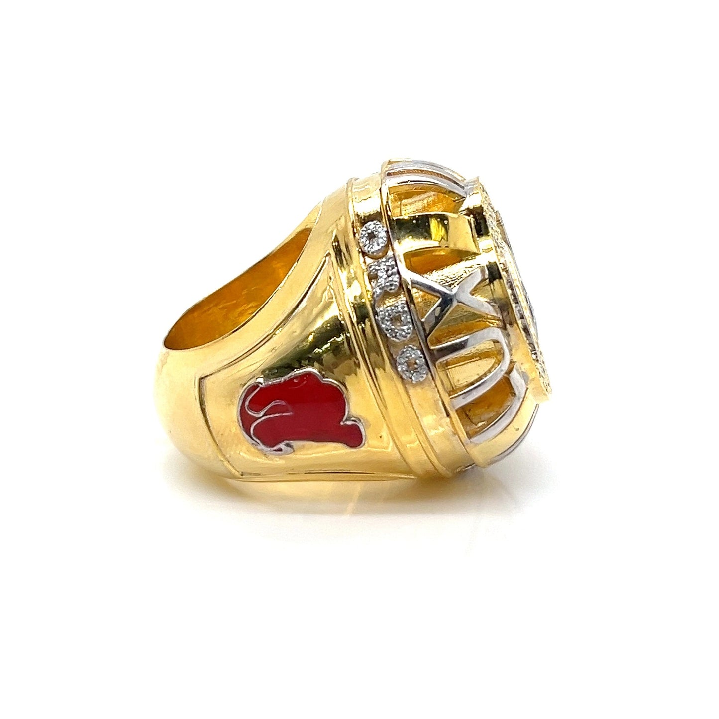 Masonic Pyramid Ring – Custom 925 Silver & Lab Created Moissanite