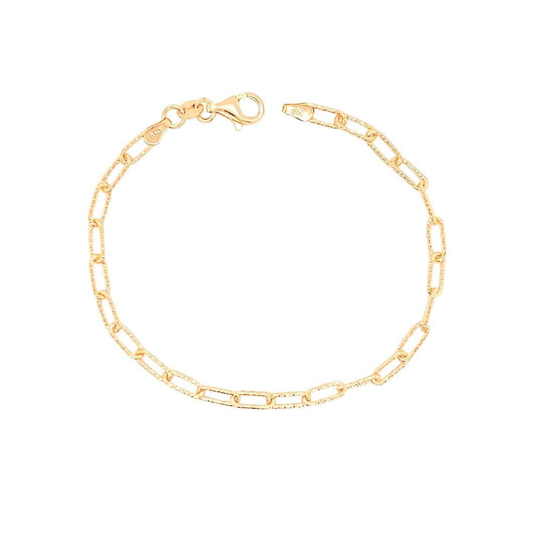 Pulsera con clip de plata de ley 925 chapada en rodio