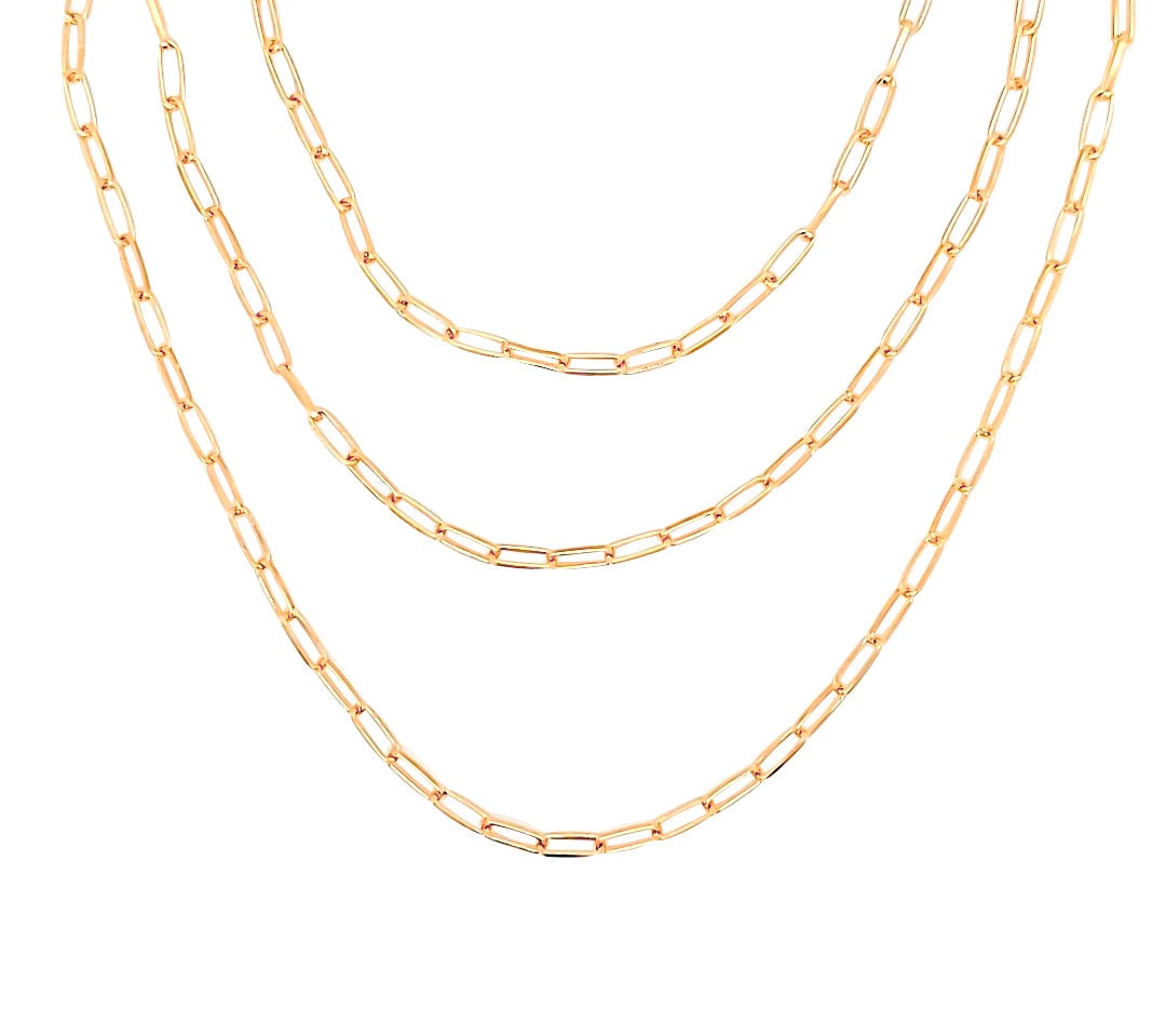 925 Sterling Silver Rhodium Plated Paperclip Chain Necklace 10mm width