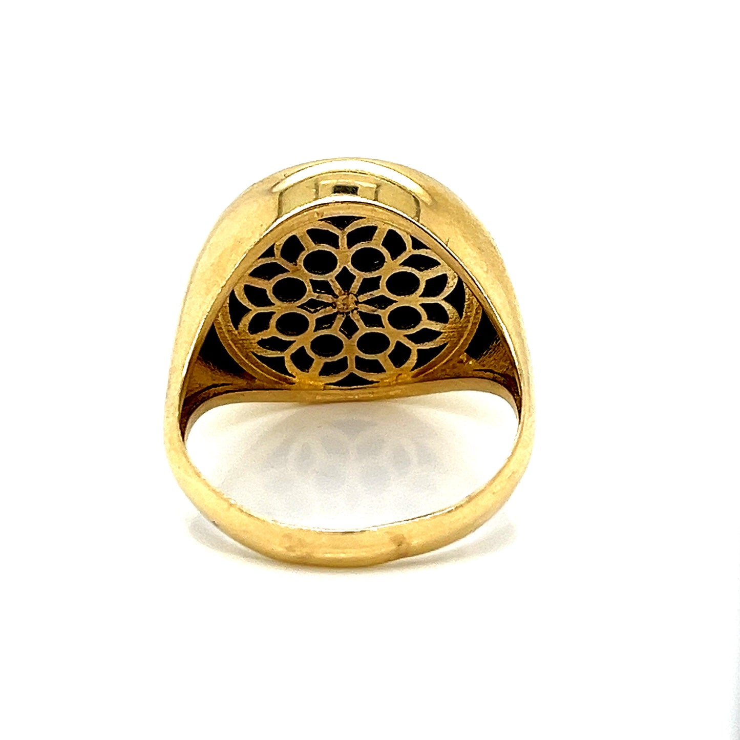 Anillo de águila liso de oro de 14 quilates
