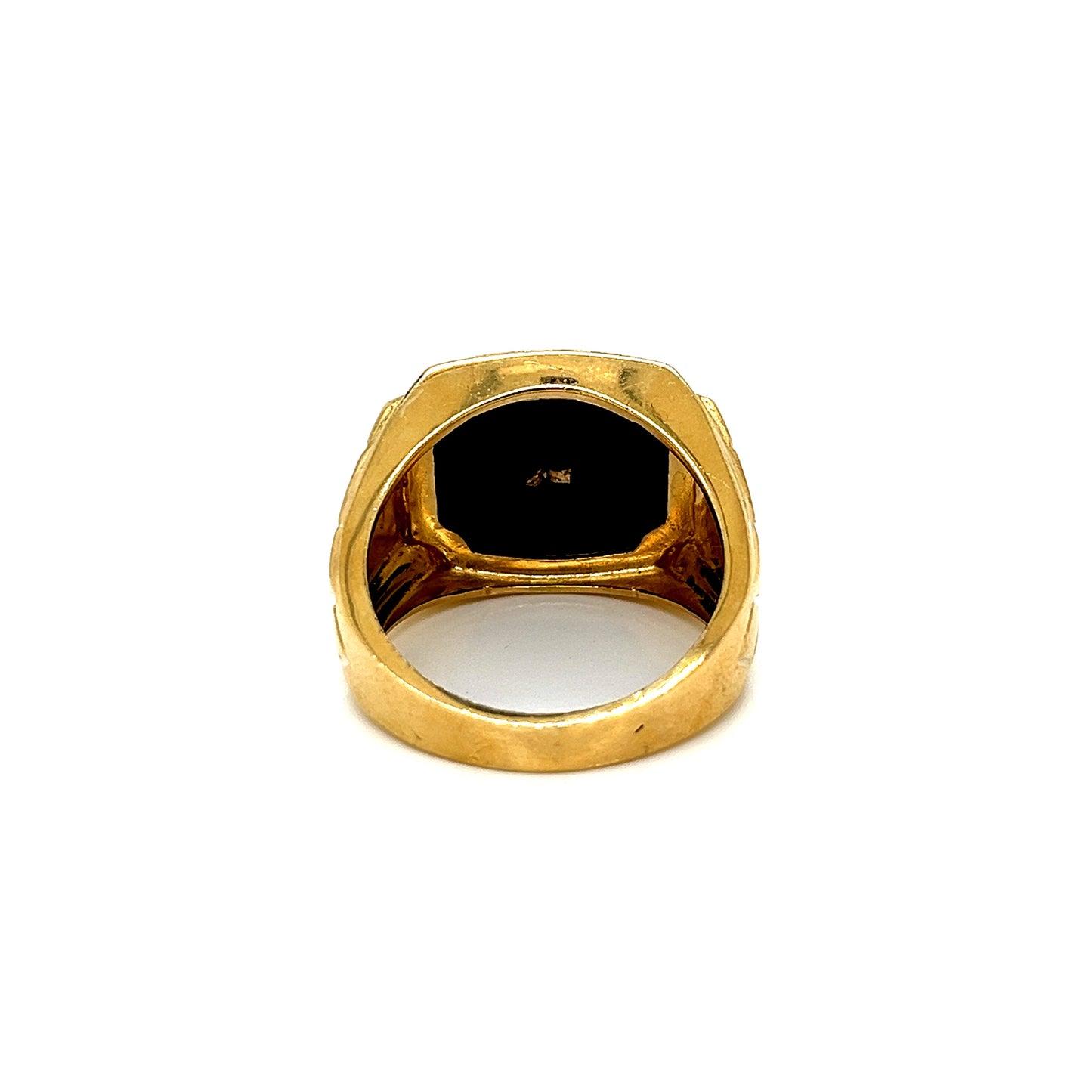 Anillo liso de Jesús de oro de 14 quilates