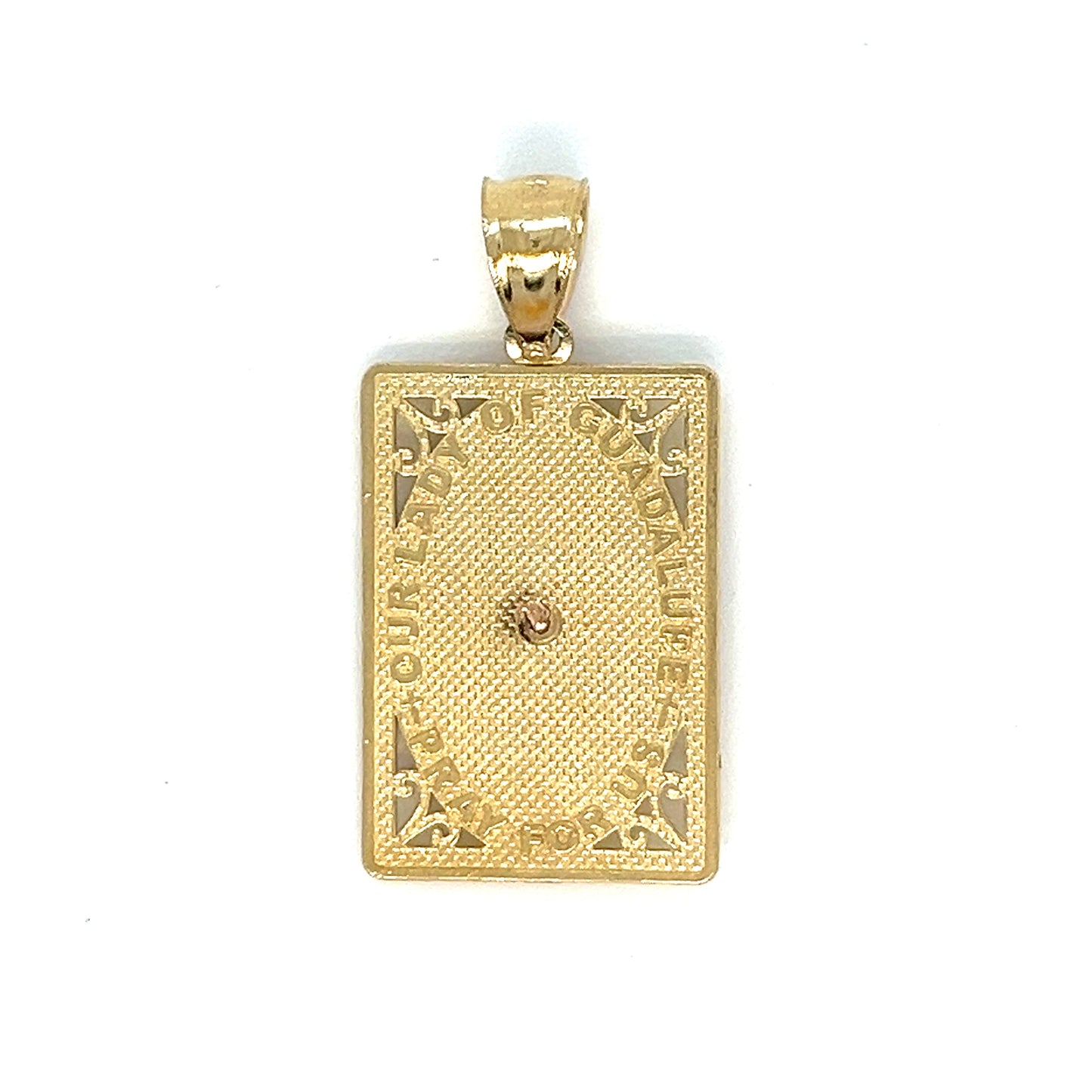 14K Gold Three Toned Virgin Mary Pendant