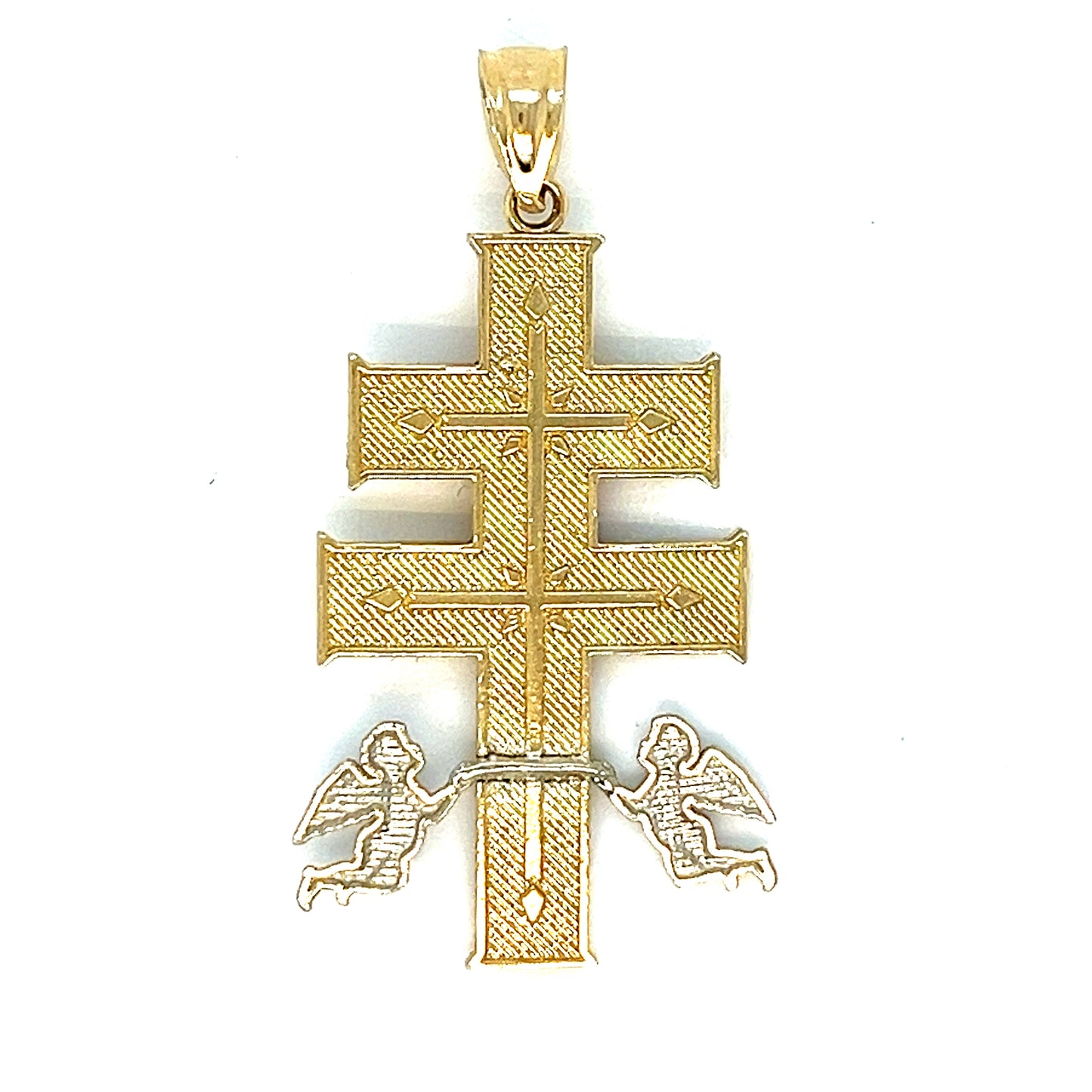 14K Gold Two Tone Caravaca Pendant