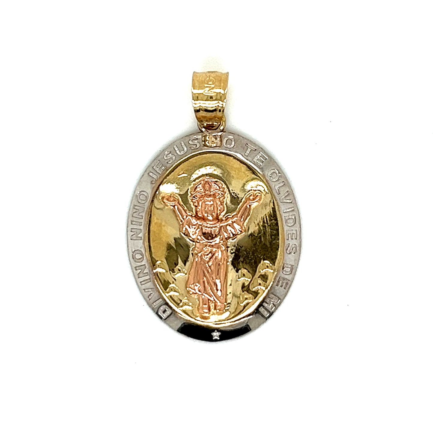 14K Gold "Divino Nino" Two Tone Pendant
