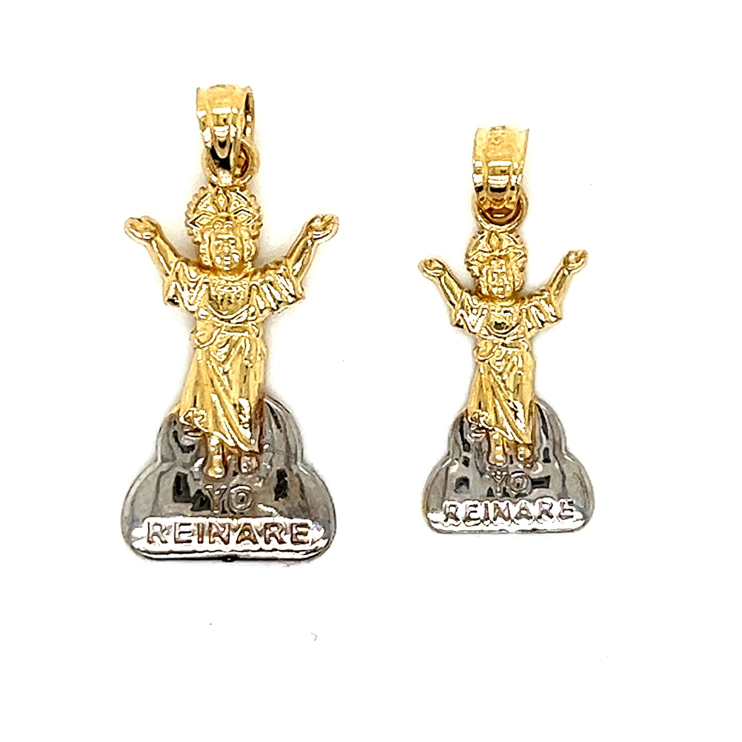 14K Gold "Yo Reinare" Pendant