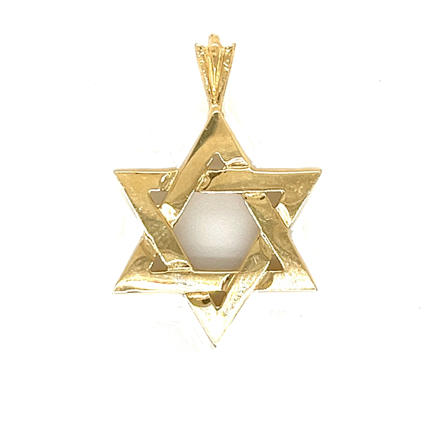 14K Gold 1.2" Star Of David Pendant