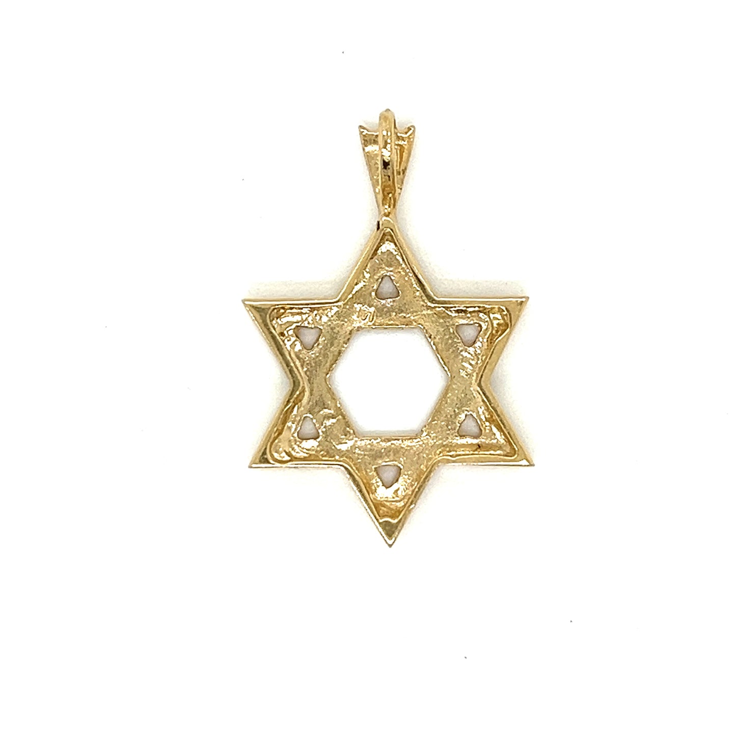 14K Gold 1.2" Star Of David Pendant