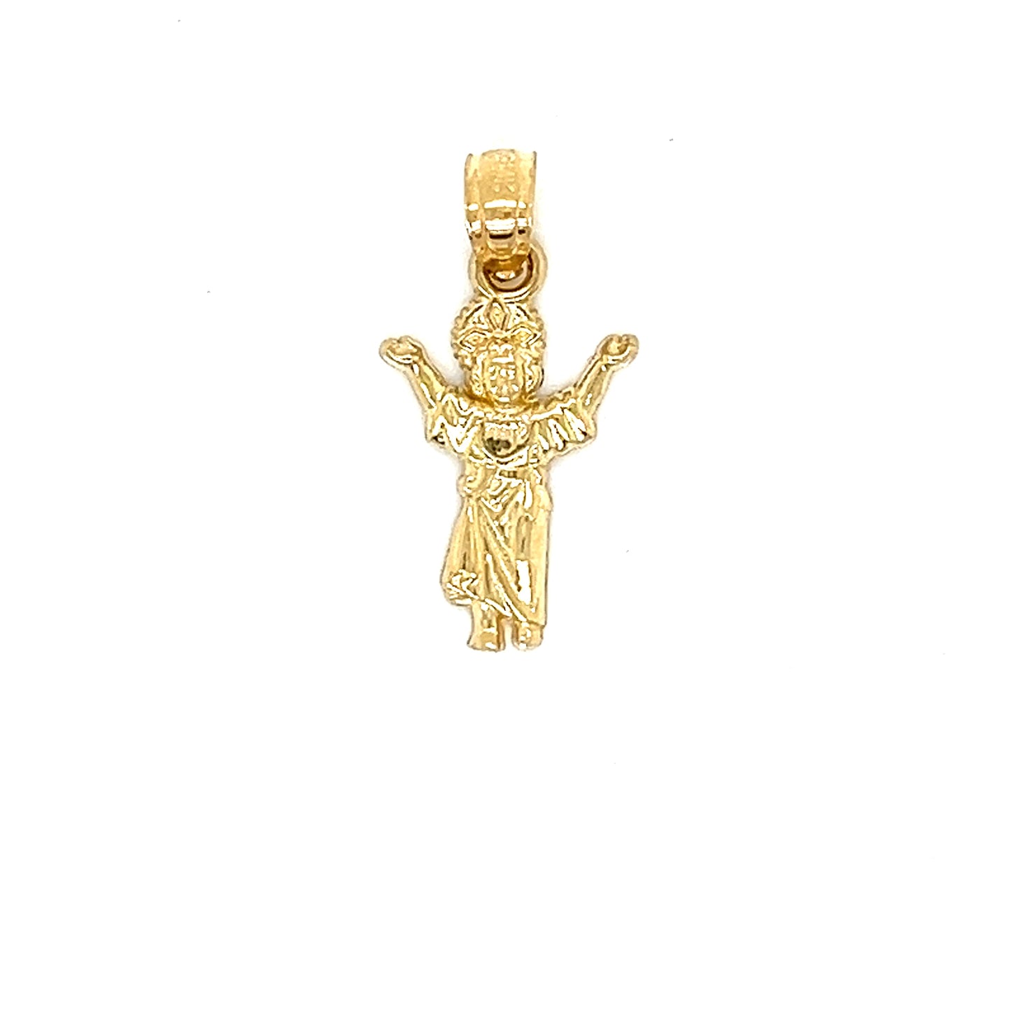 14K Gold Baby Jesus Praying Pendant