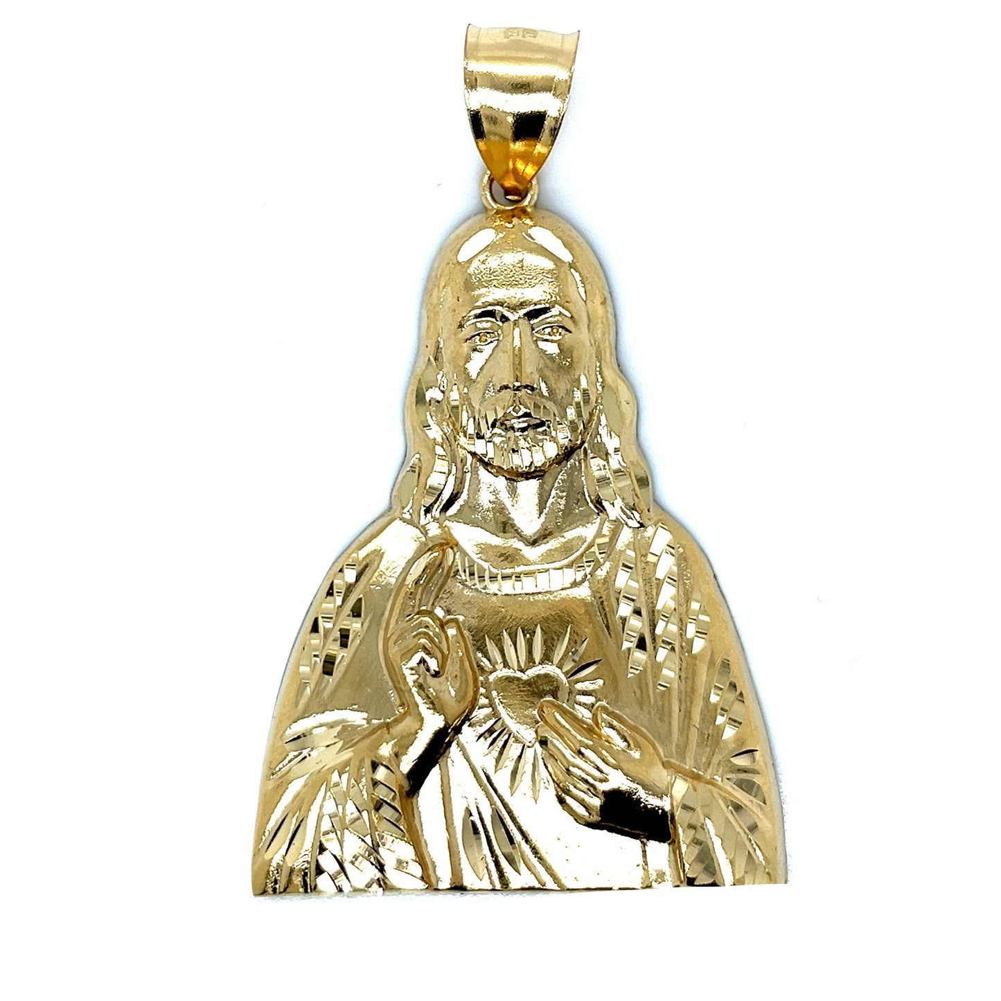 14K Gold Jesus Pendant