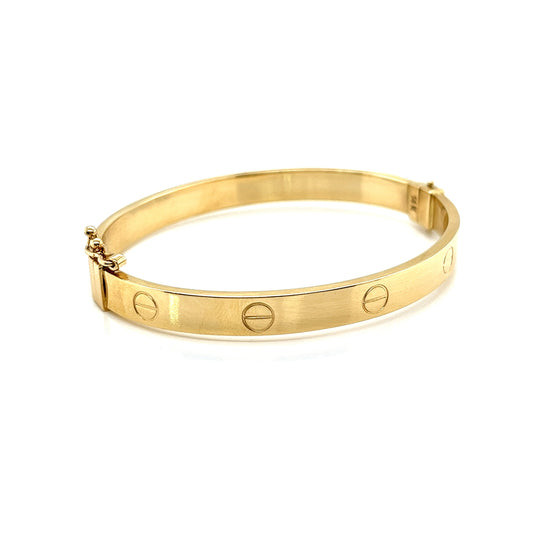 Brazalete Tornillos Oro 14K 6MM