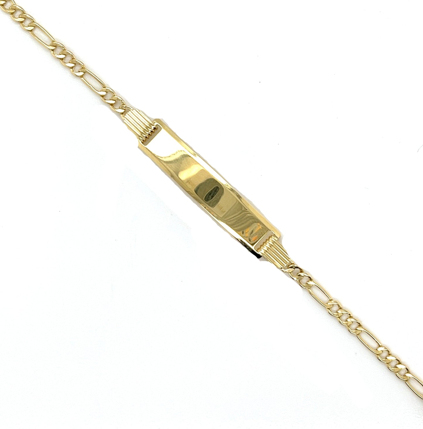 Brazalete de Identificación Liso de Oro 14K 2MM