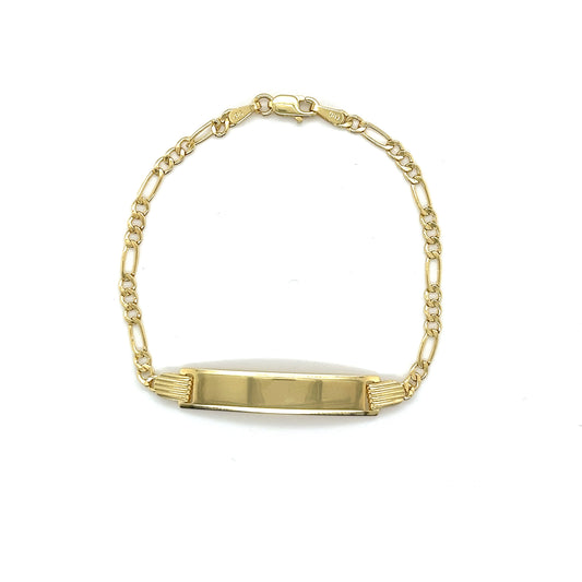 Brazalete de Identificación Liso de Oro 14K 2MM