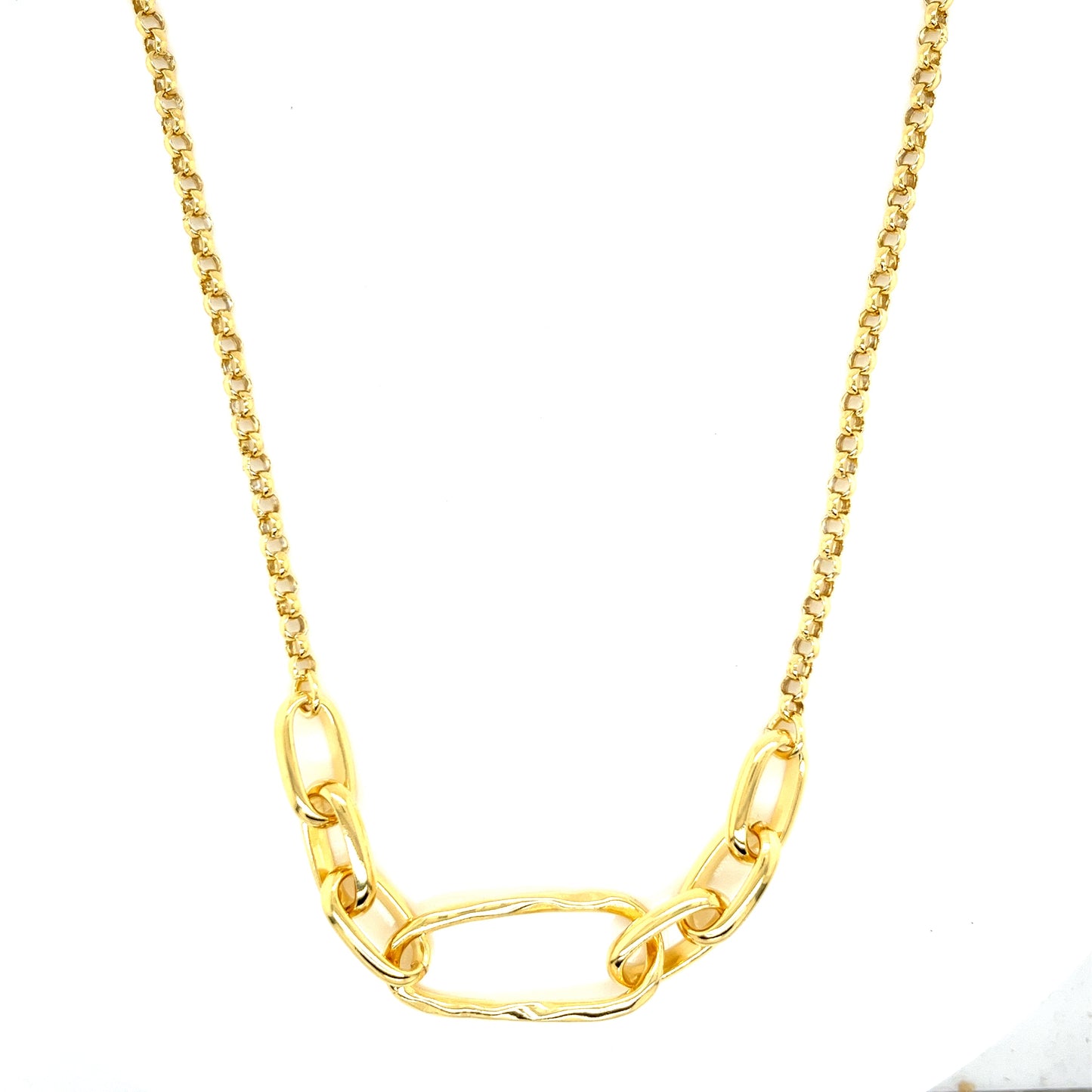 14K Gold Plated Elegant Linked Chain Necklace