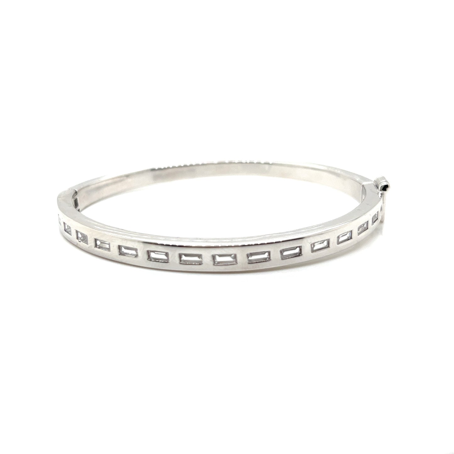 Brazalete Baguette Elegante Plata 925