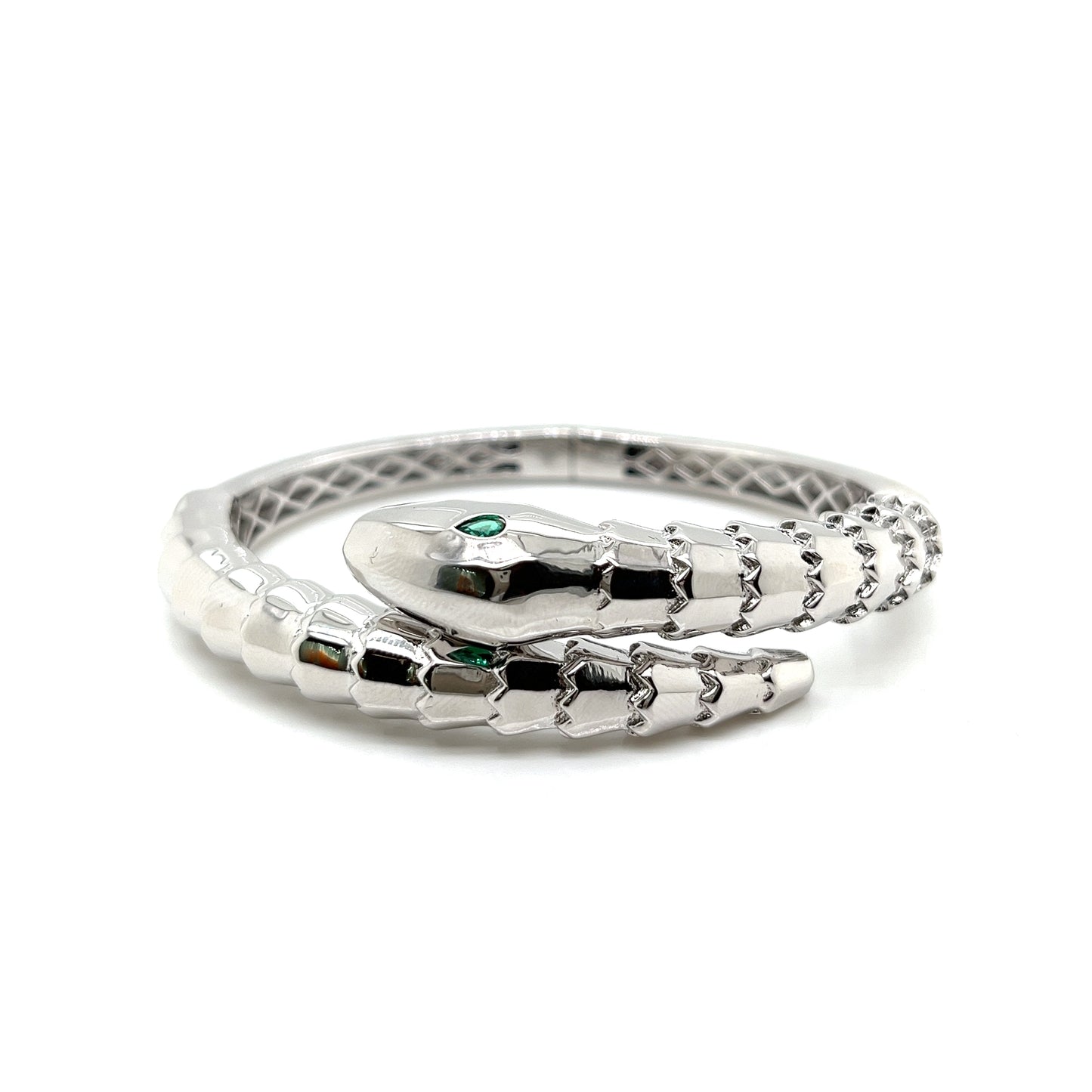 Brazalete de serpiente de plata