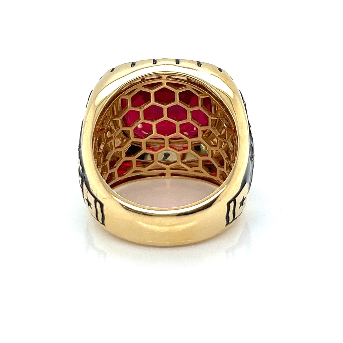 Anillo de graduación de oro de 14 quilates