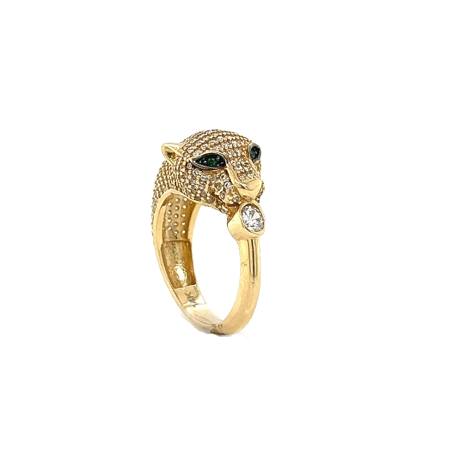 Anillo de leopardo de oro de 14 quilates