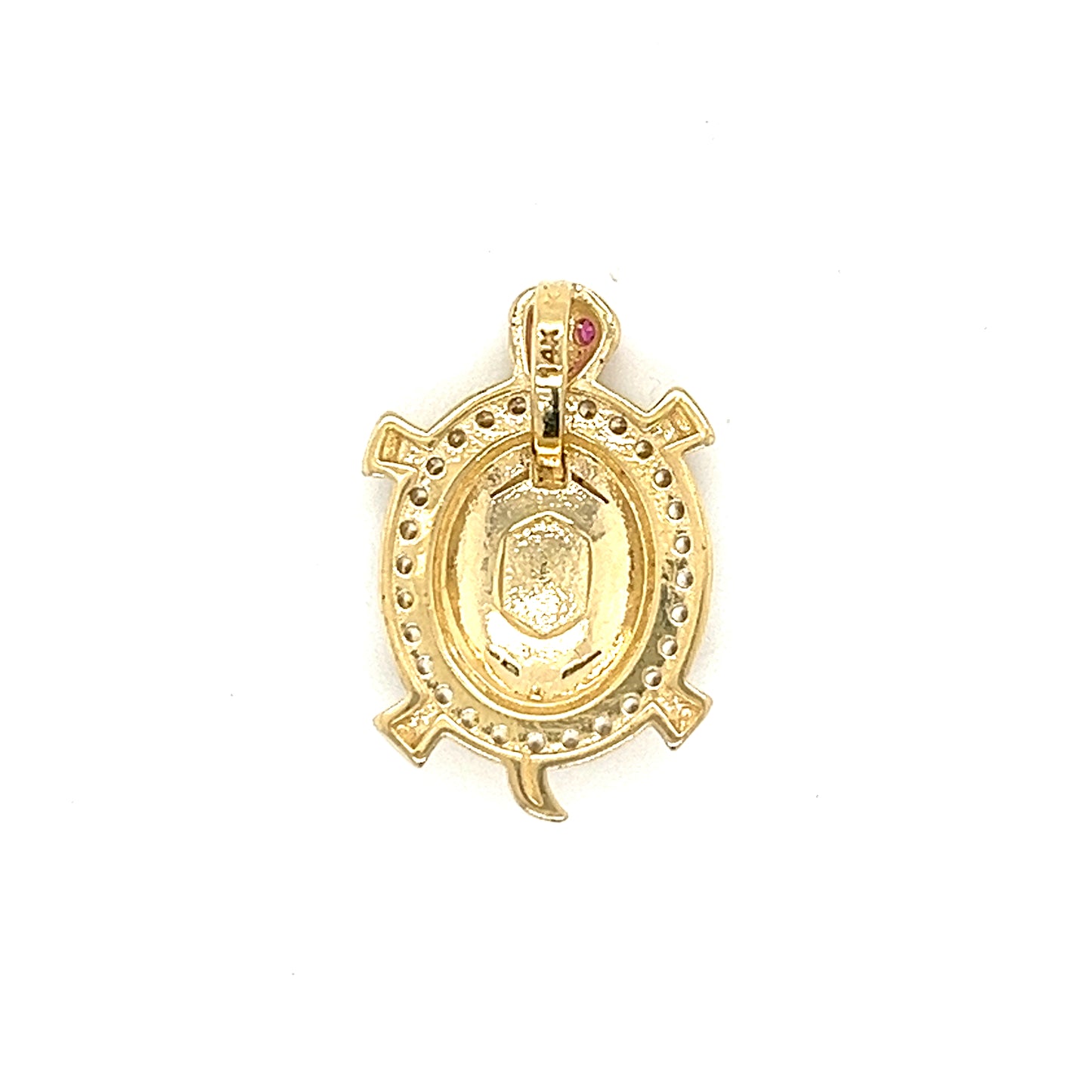 Colgante de tortuga de oro de 14 quilates