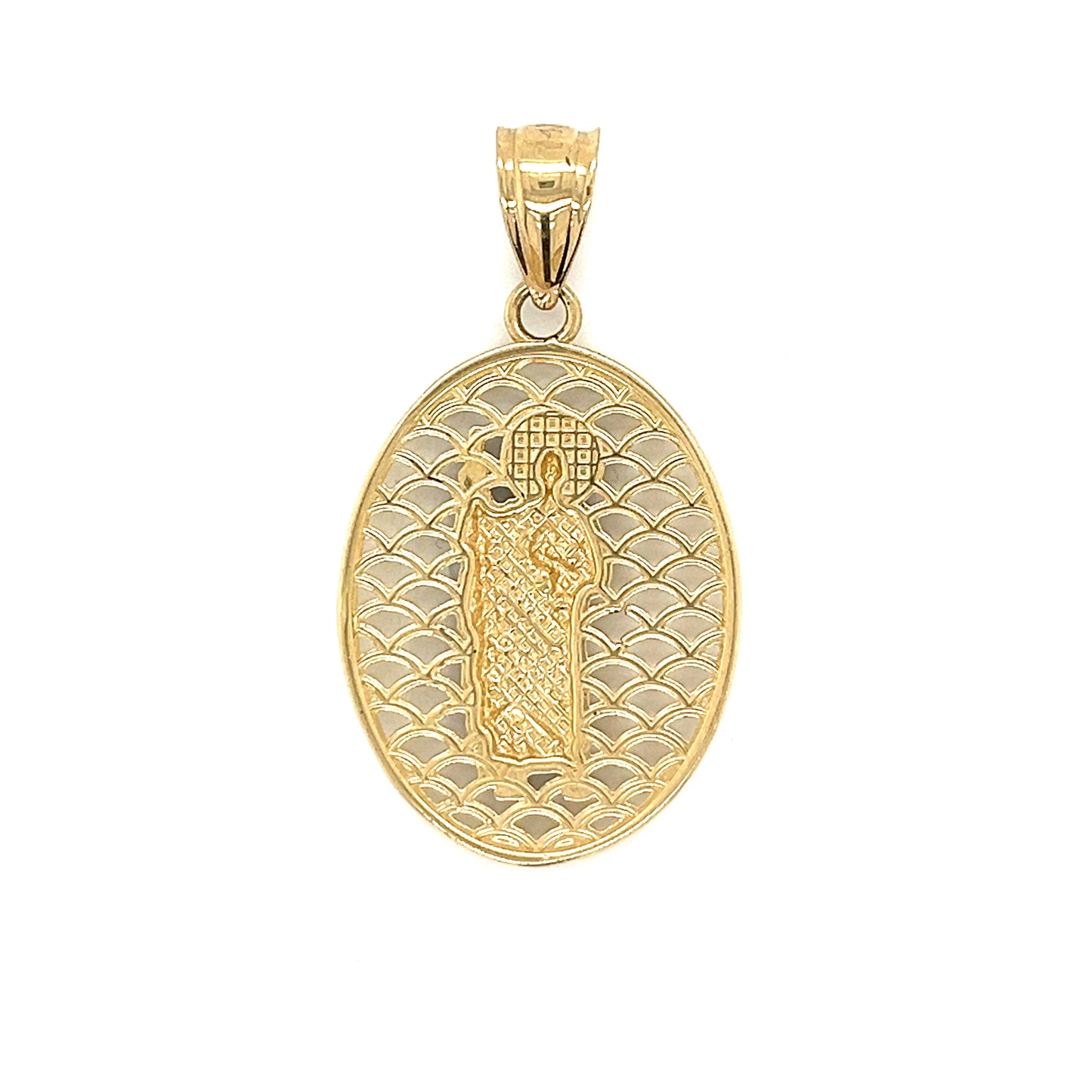 14K Gold Two Tone San Judas Pendant