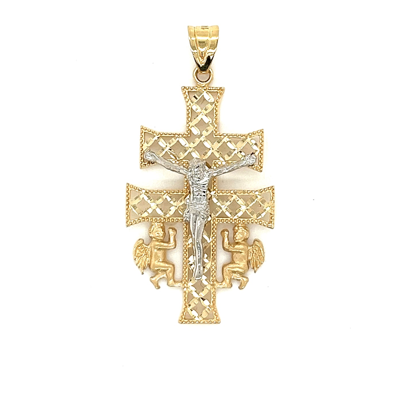 14K Gold Elegant "Caravaca" Pendant