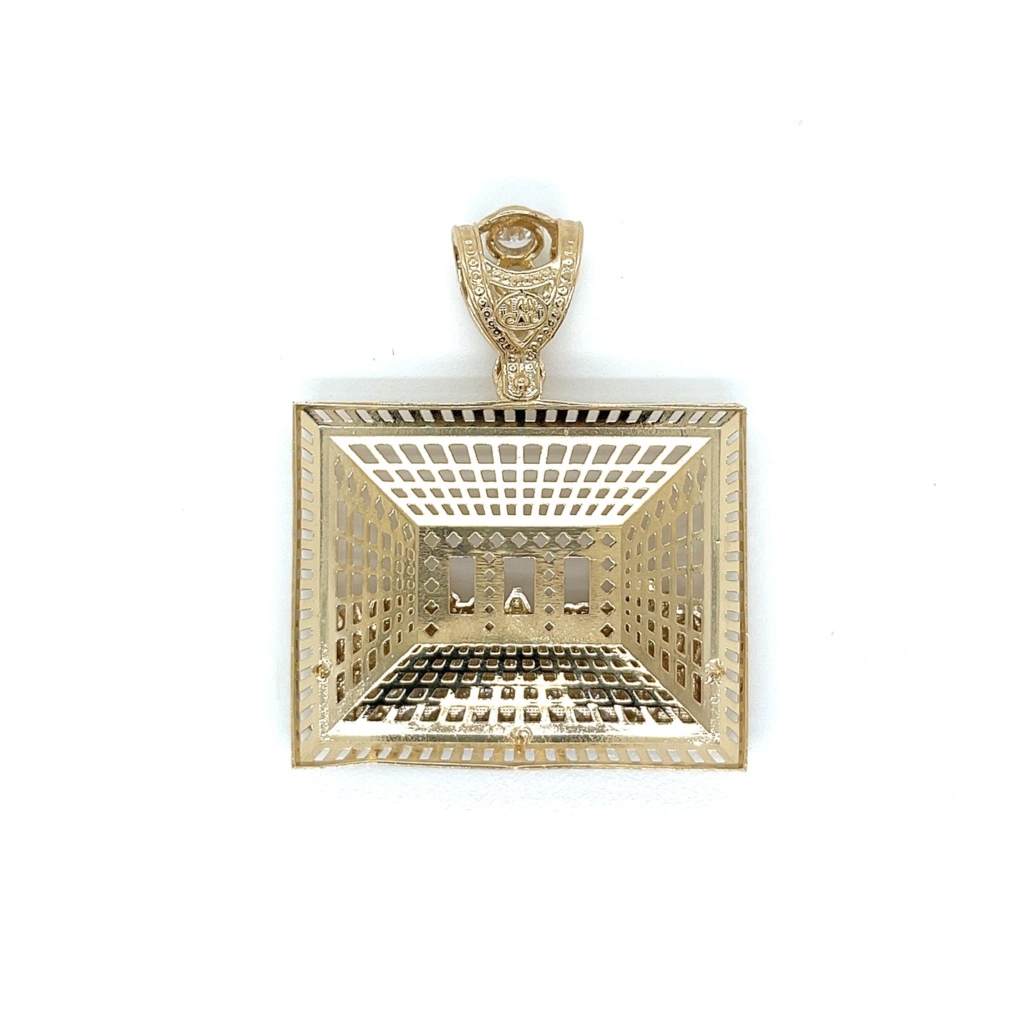 Última Cena De Oro De 14 Quilates Con Colgante De Circonita