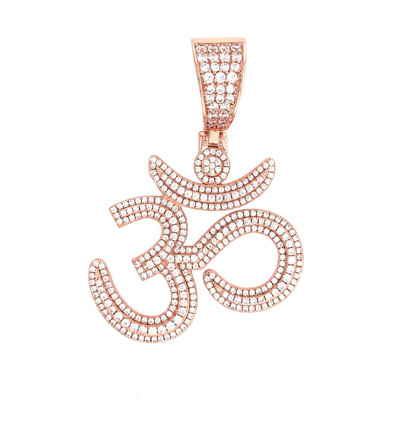 Colgante de oro amarillo Ohm Om Yoga Buddha Namaste de 2 "467233