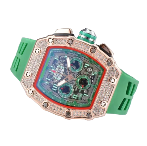 Reloj de cuarzo con correas de silicona a la moda de diseñador de marca de lujo para hombre