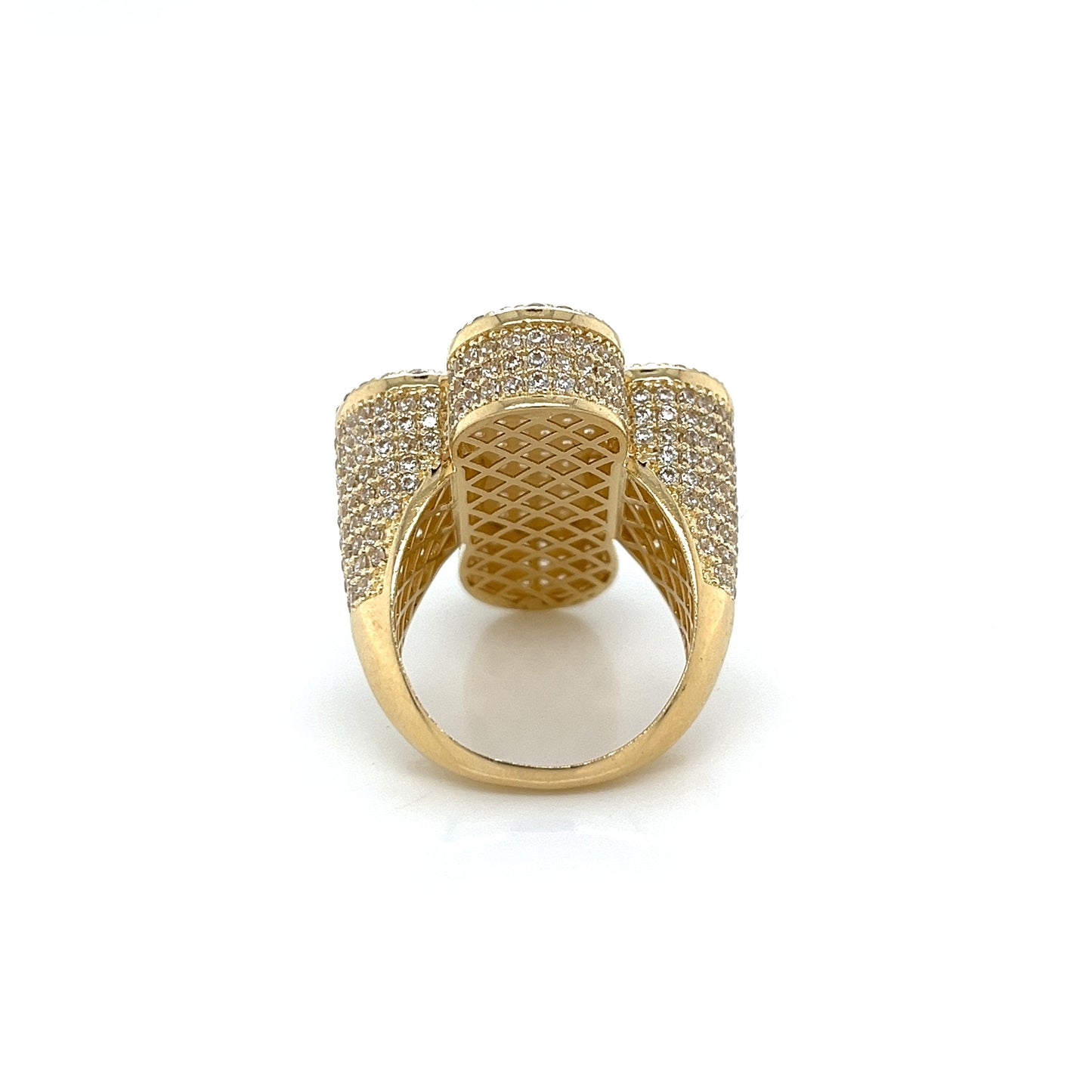 Anillo Cruz De Oro De 14 Quilates Con CZ