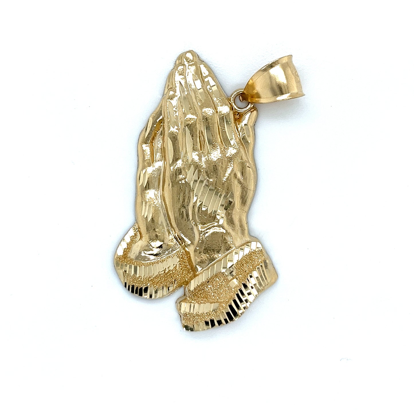 14K Gold Praying Hands Pendant