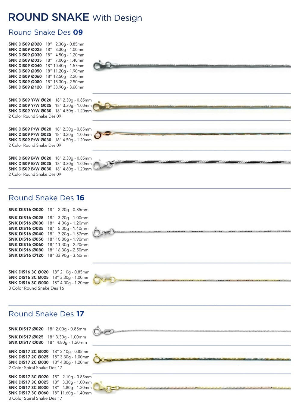 Round Snake with Design