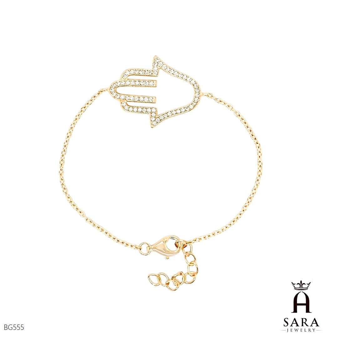 Hamsa 925 Sterling Silver Bracelet BS555