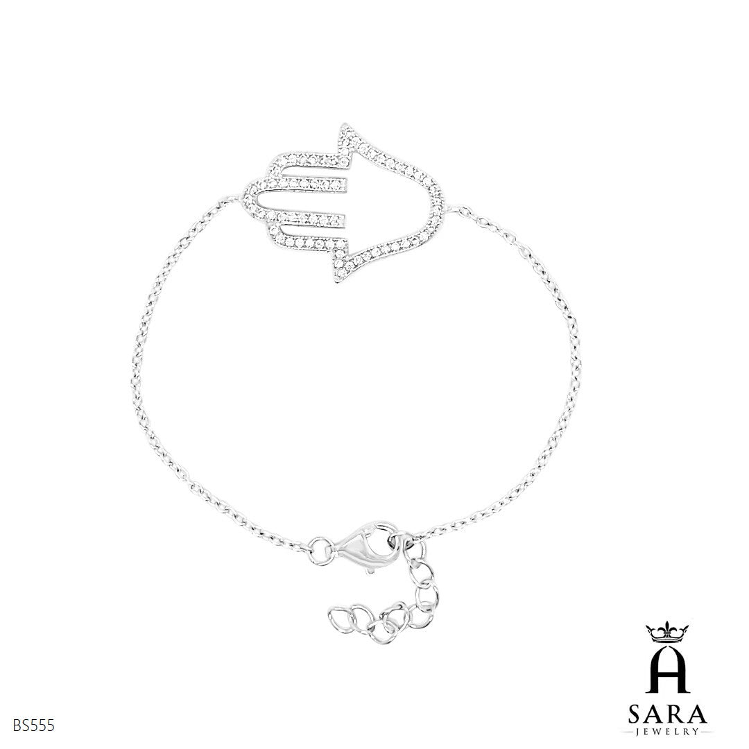 Pulsera Hamsa con acabado en oro de 14 quilates BG555