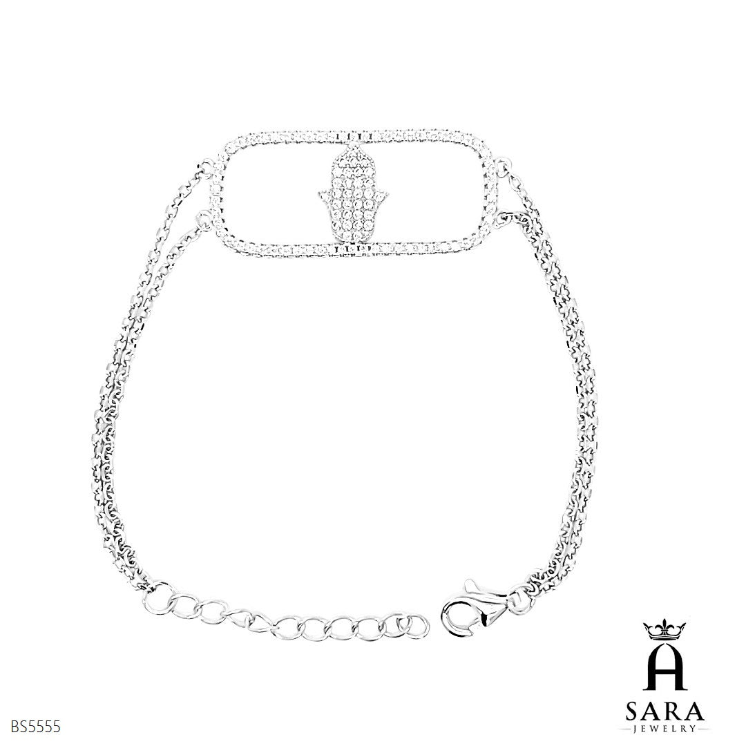 Pulsera Hamsa con acabado en oro de 14 quilates BG5555