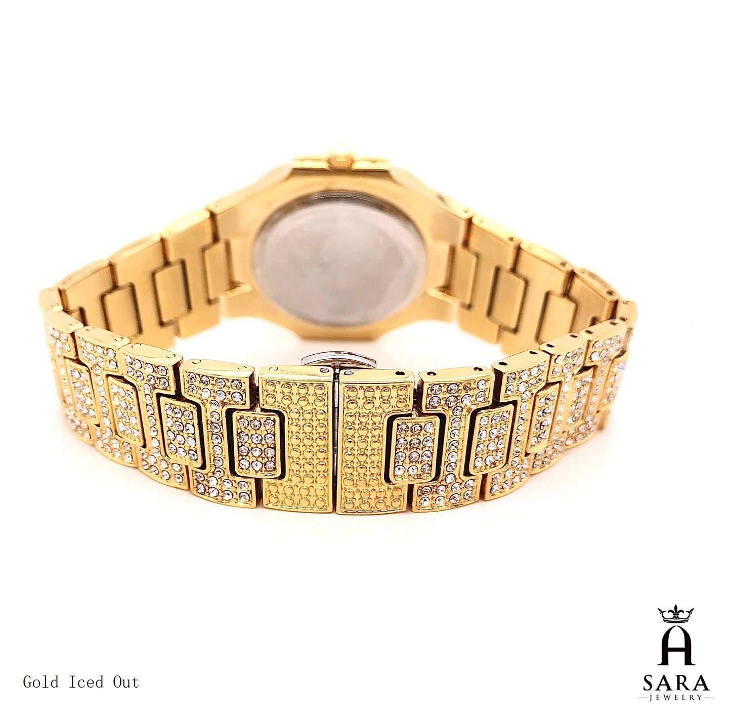 Classic Patek Design Full Diamond Mosiac High-end 18K Gold Plated / Silver Rhodium Plated Never Fade Silver Hubal Watch