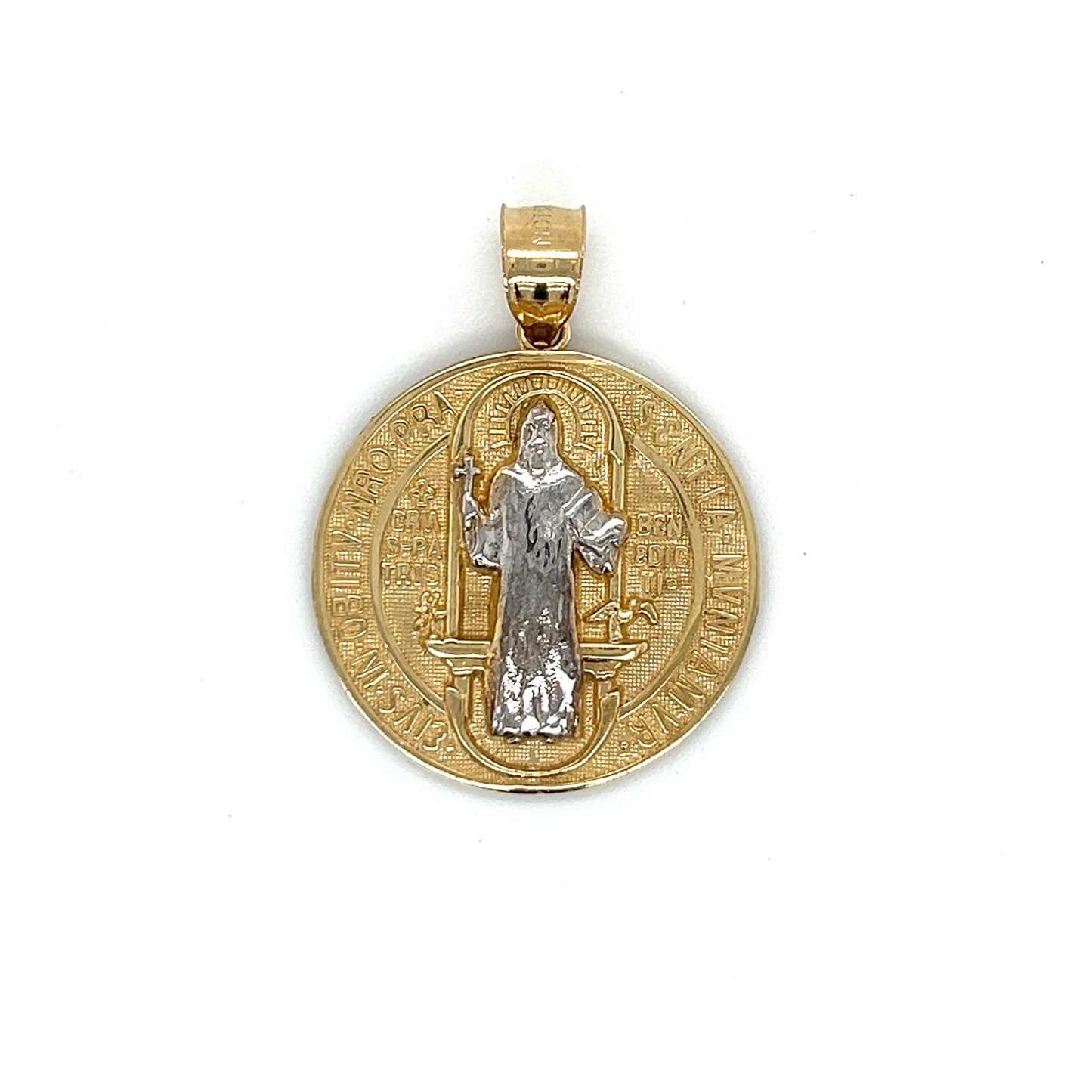 14K Gold San Benito Round Pendant