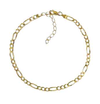 Tobillera Figaro Lisa y Corte Diamante
