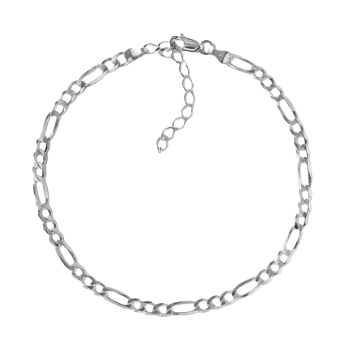 Tobillera Figaro Lisa y Corte Diamante