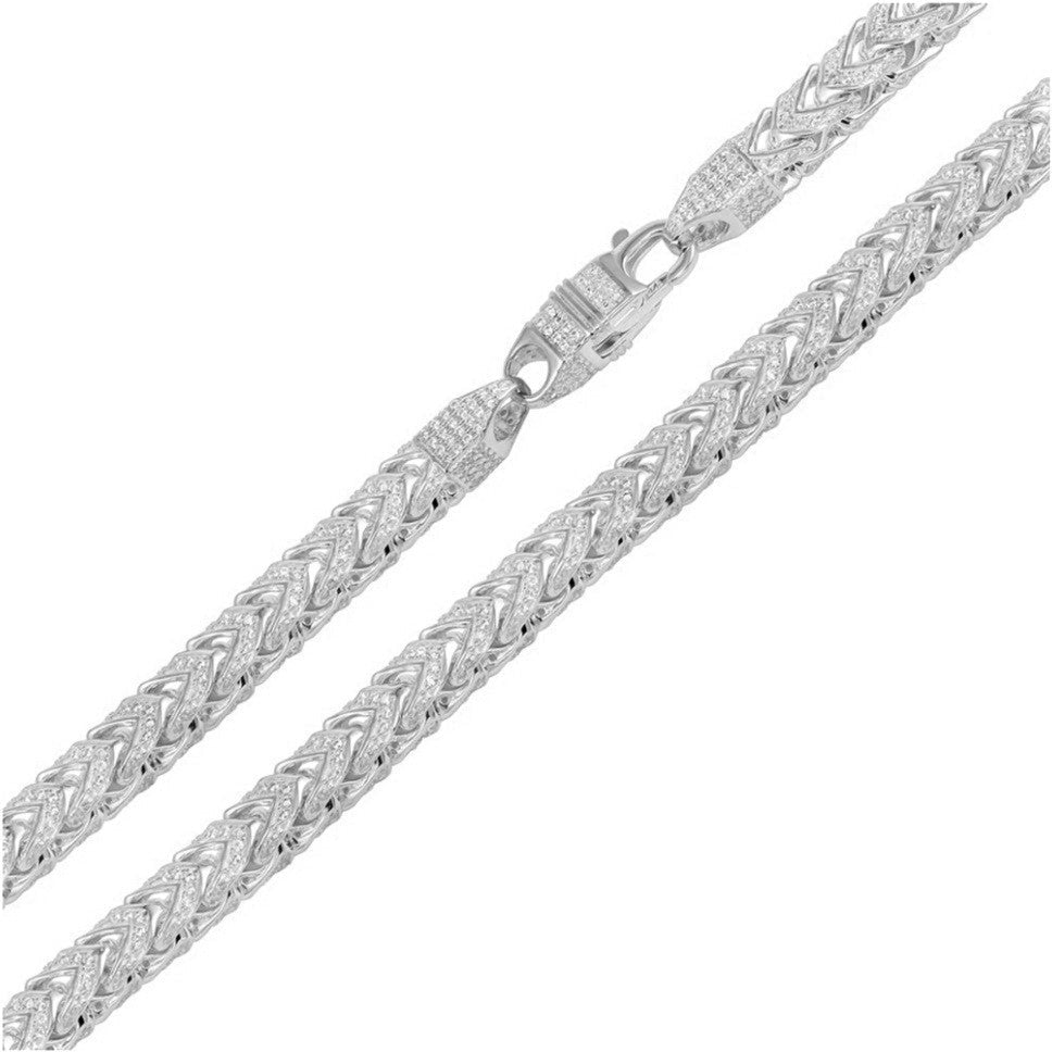 14K Gold Plated CZ Franco Chain Necklace