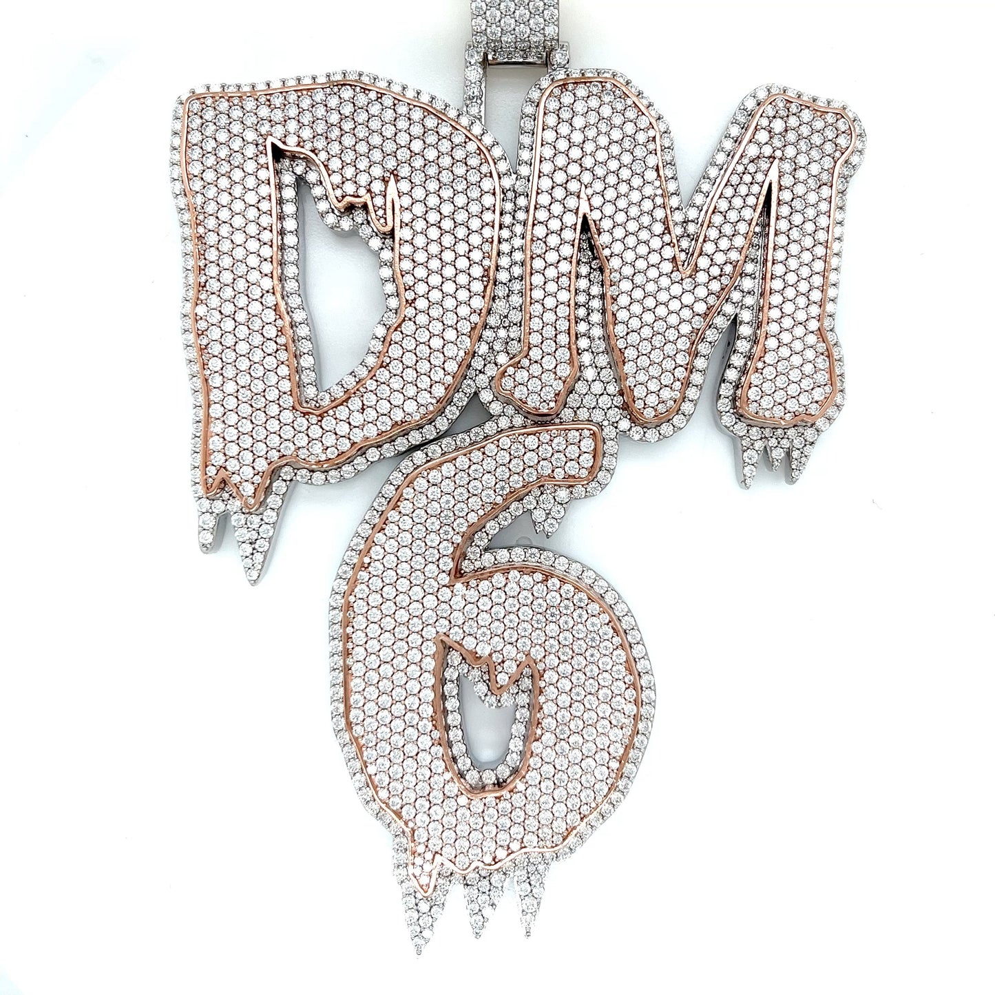 Lab-Created Moissanite Bling Hip Hop DM 6 Custom Design Pendant Charm