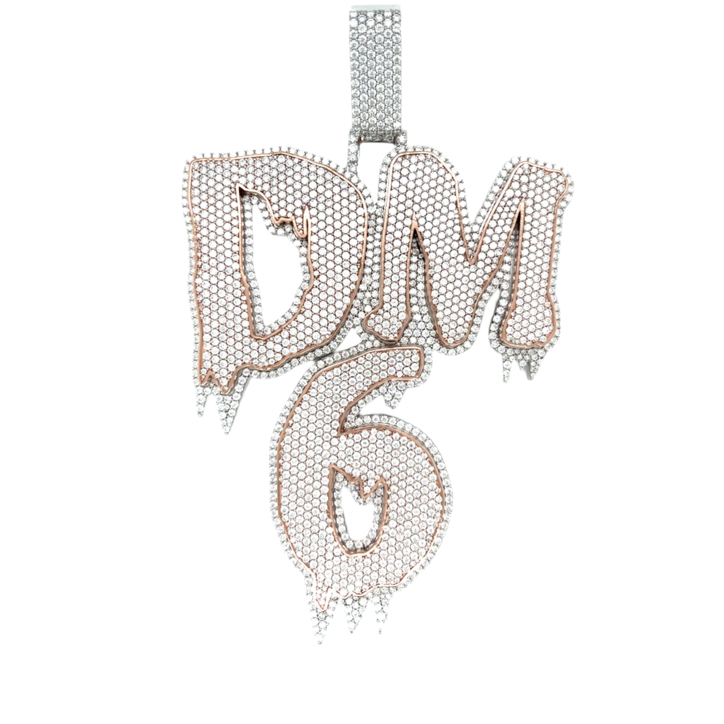 Lab-Created Moissanite Bling Hip Hop DM 6 Custom Design Pendant Charm