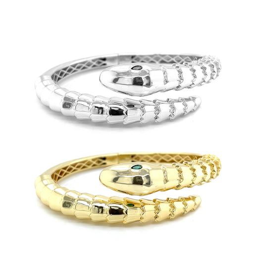 Brazalete de serpiente de plata