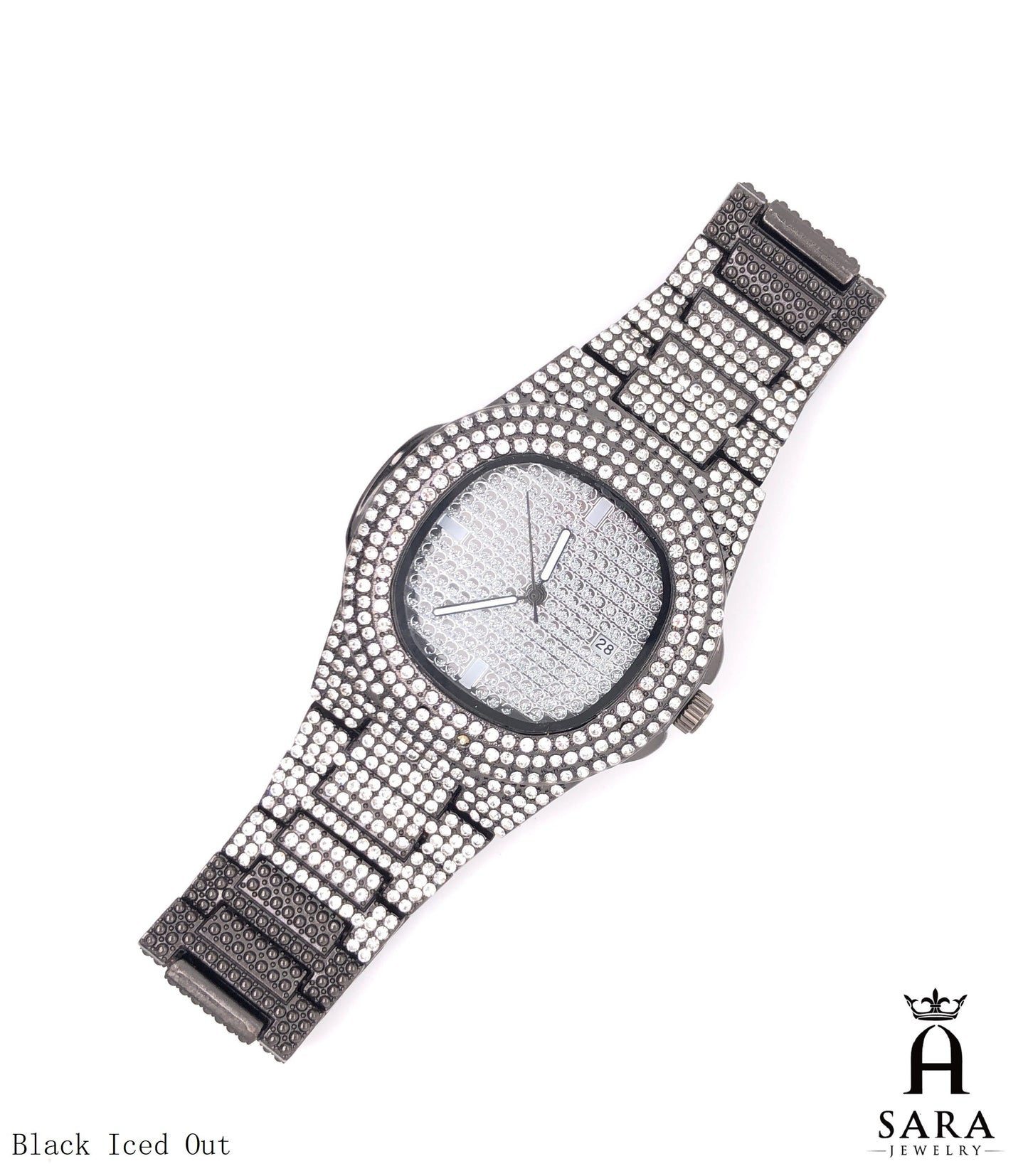 Classic Patek Design Full Diamond Mosiac High-end 18K Gold Plated / Silver Rhodium Plated Never Fade
