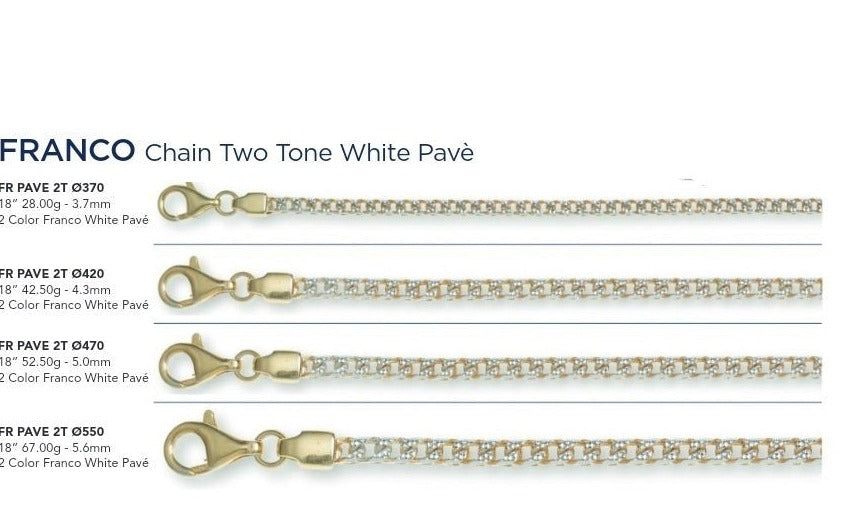 Franco Two Tone White Pave