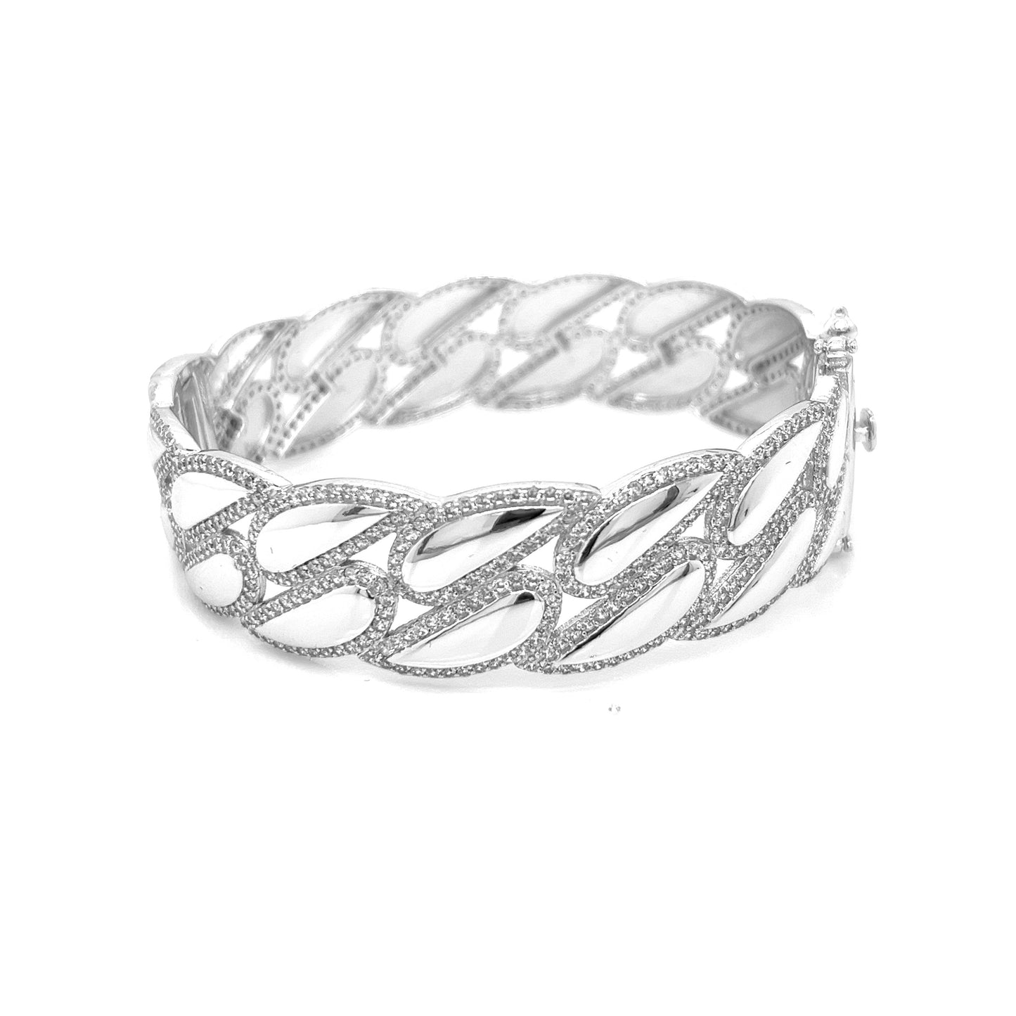 Brazalete elegante de plata 925 con circonitas
