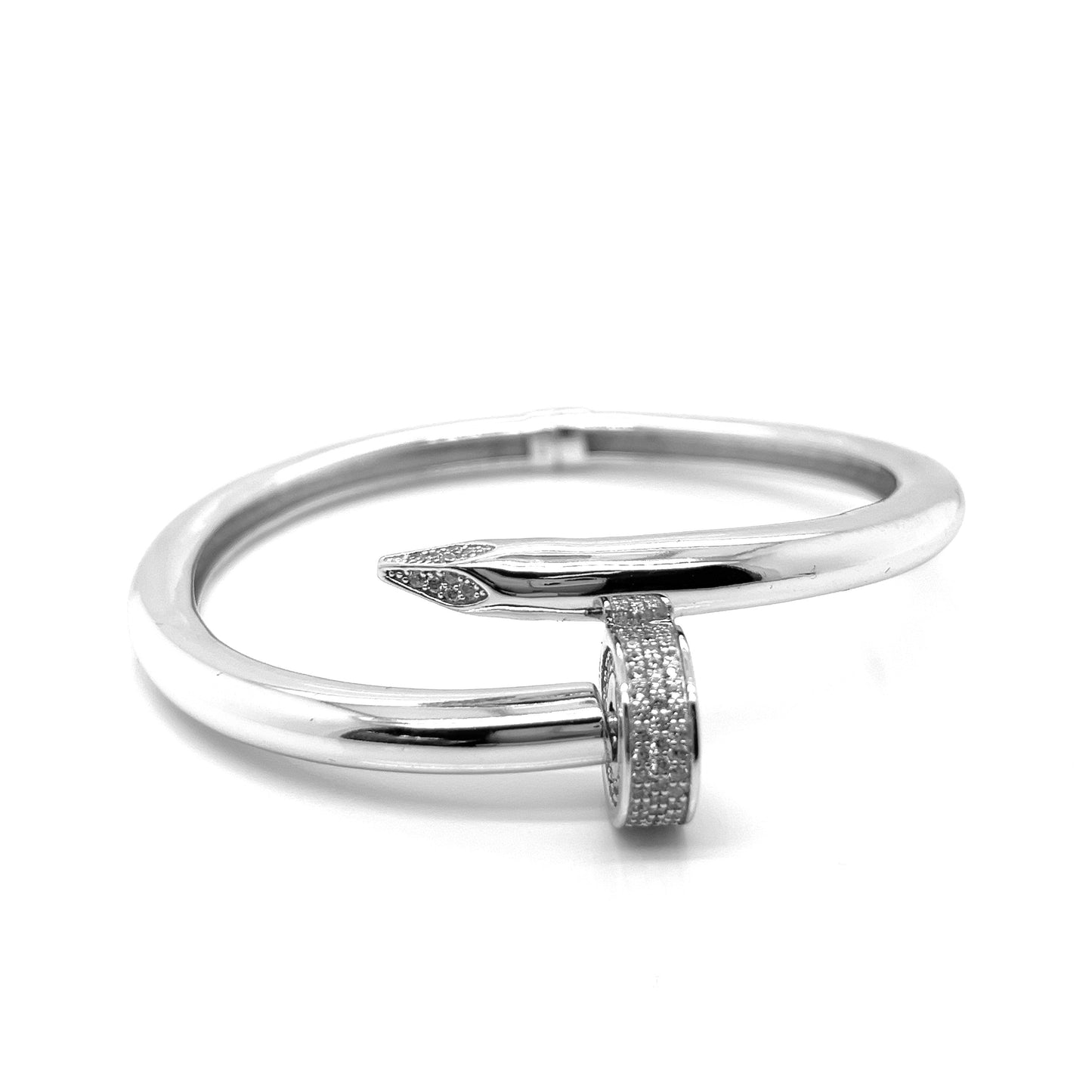 Brazalete brillo de uñas de plata 925