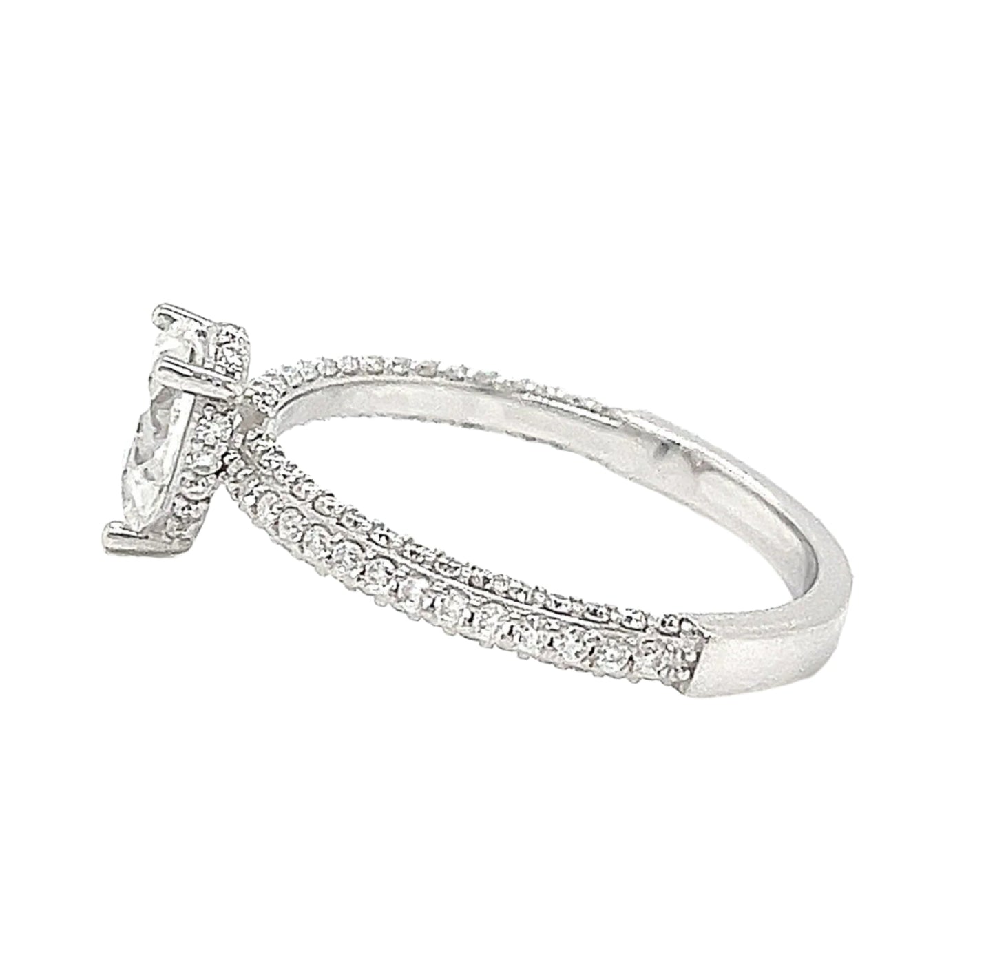 Engagement Drop Pear Shaped Cubic Zirconia Ring