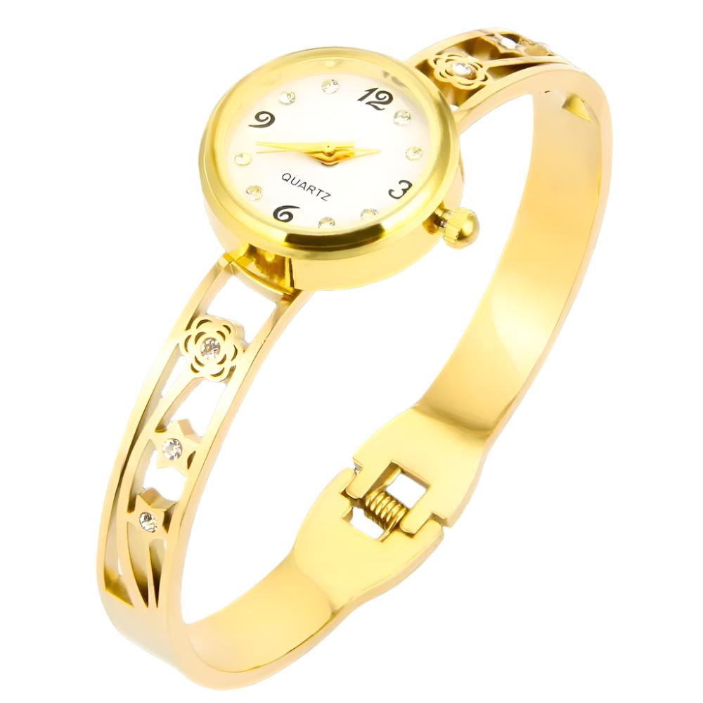 Gold Plated Stainless Steel Watch Bangle
