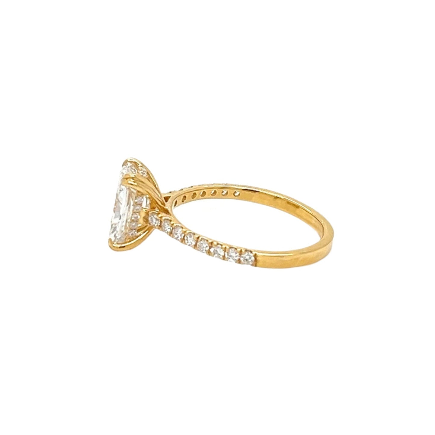 14k Gold Lab-Created Diamond Radiant Engagement Ring